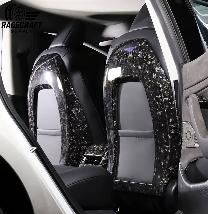 Housses de siège en fibre de carbone sèche pour Tesla Model 3 et Y