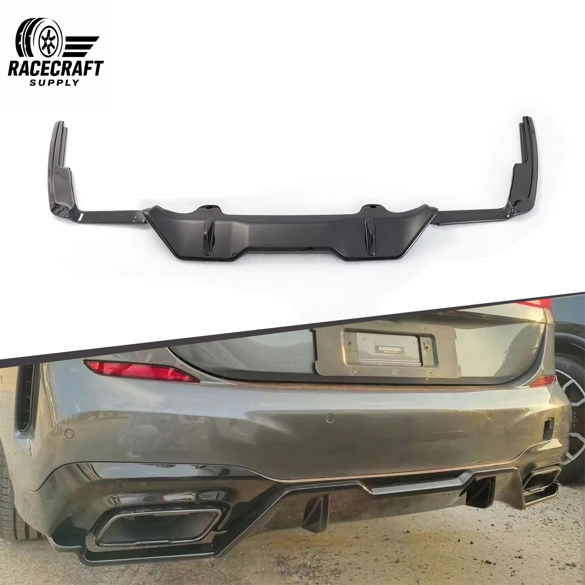 Glossy Black Rear Diffuser for BMW F44