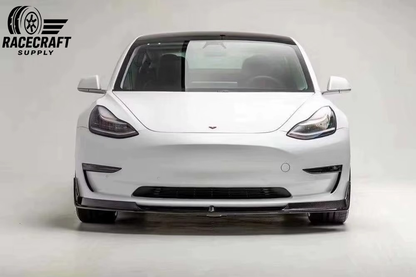 V Type Carbon Fiber Front Lip For Tesla Model 3