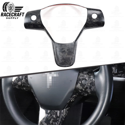 Steering Wheel Dry Carbon Fiber cover for Tesla Model 3 & Y