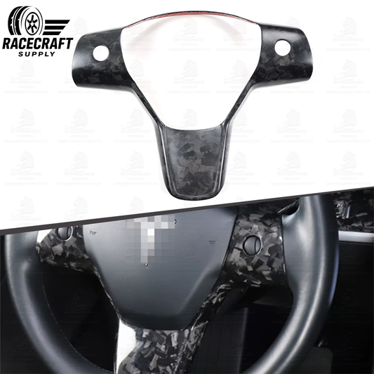 Steering Wheel Dry Carbon Fiber cover for Tesla Model 3 & Y