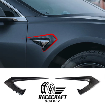 Cache de caméra latérale en fibre de carbone CMST pour Tesla Model 3