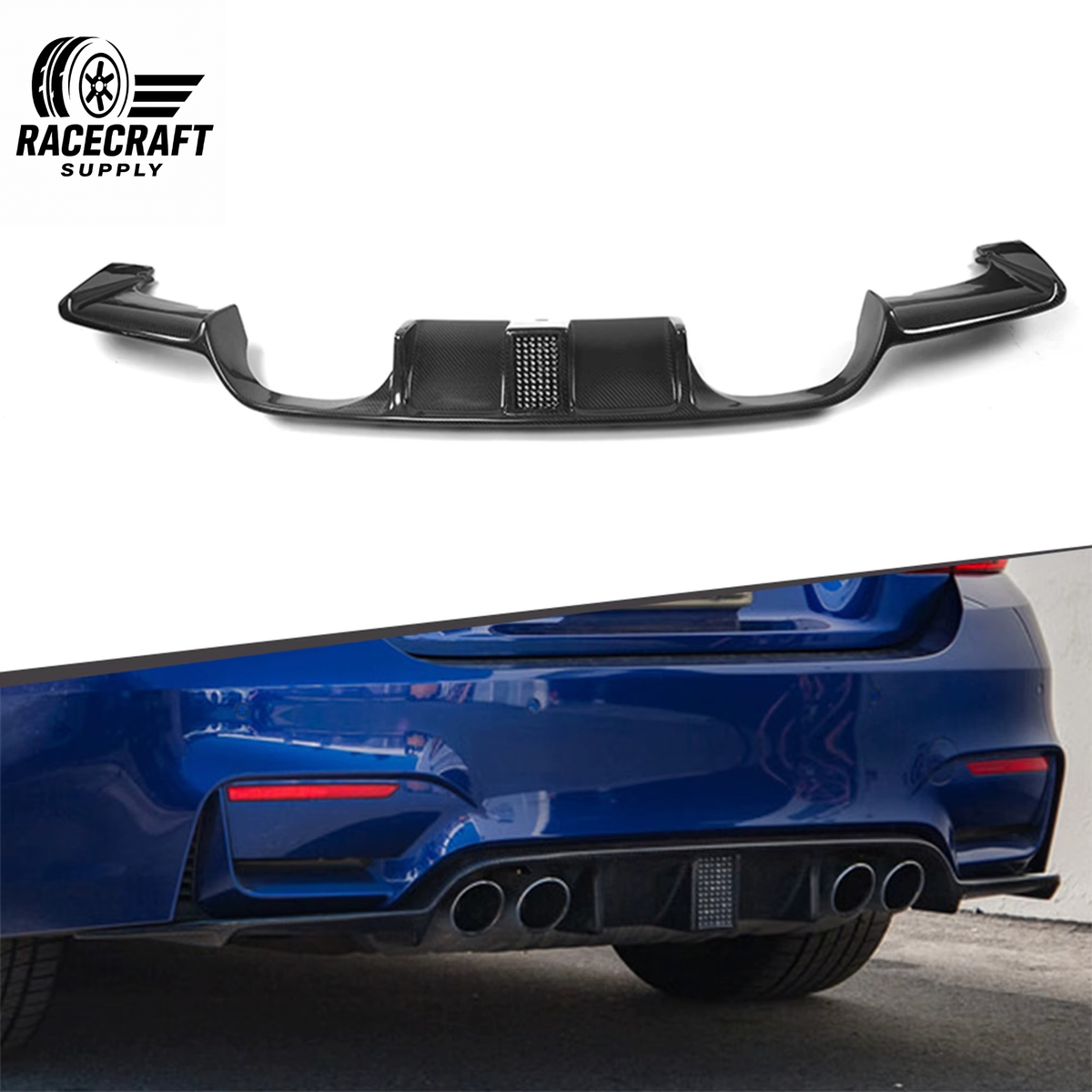 Carbon Fiber Rear Diffuser for BMW F80 F82 F83