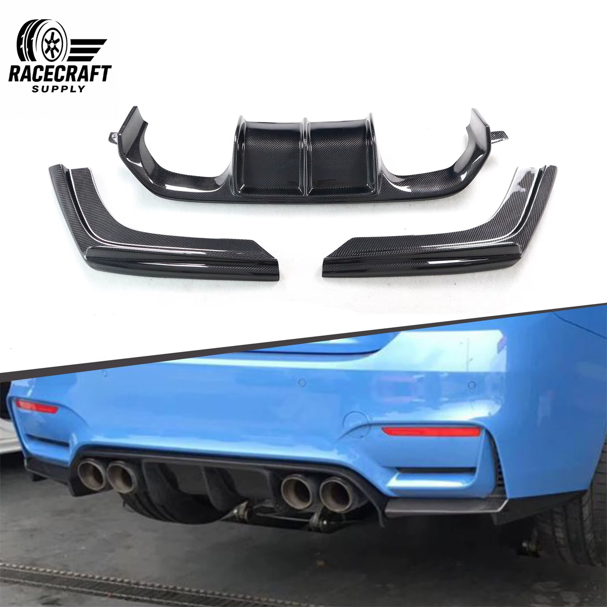 DIFFUSEUR ARRIÈRE EN CARBONE pour BMW F80 F82