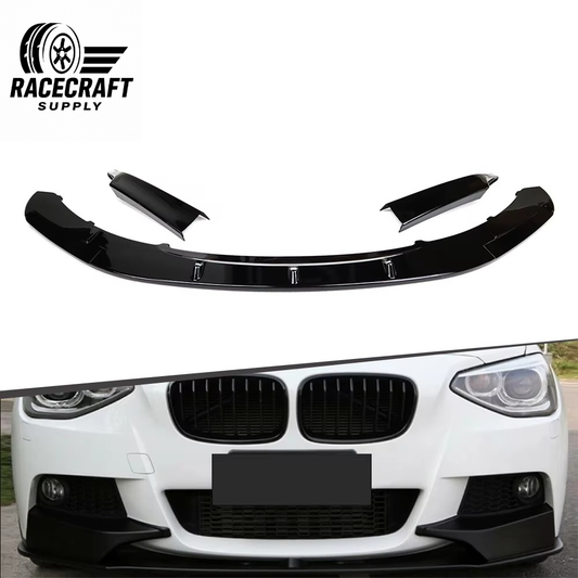 Lame de pare-chocs avant noir brillant pour BMW F20
