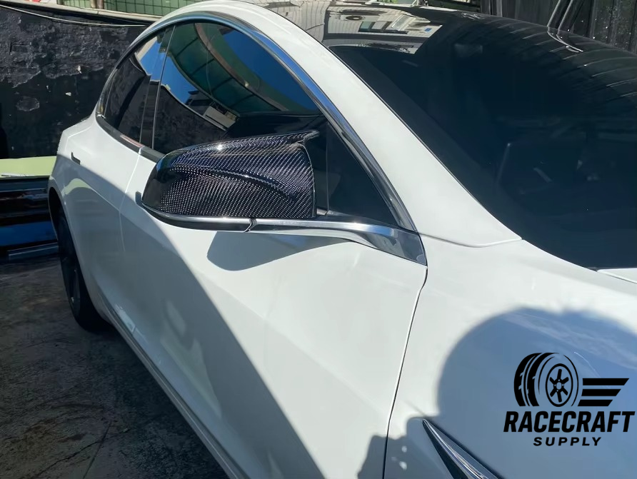 Carbon Fiber M Style Mirror Cover for Tesla Model 3