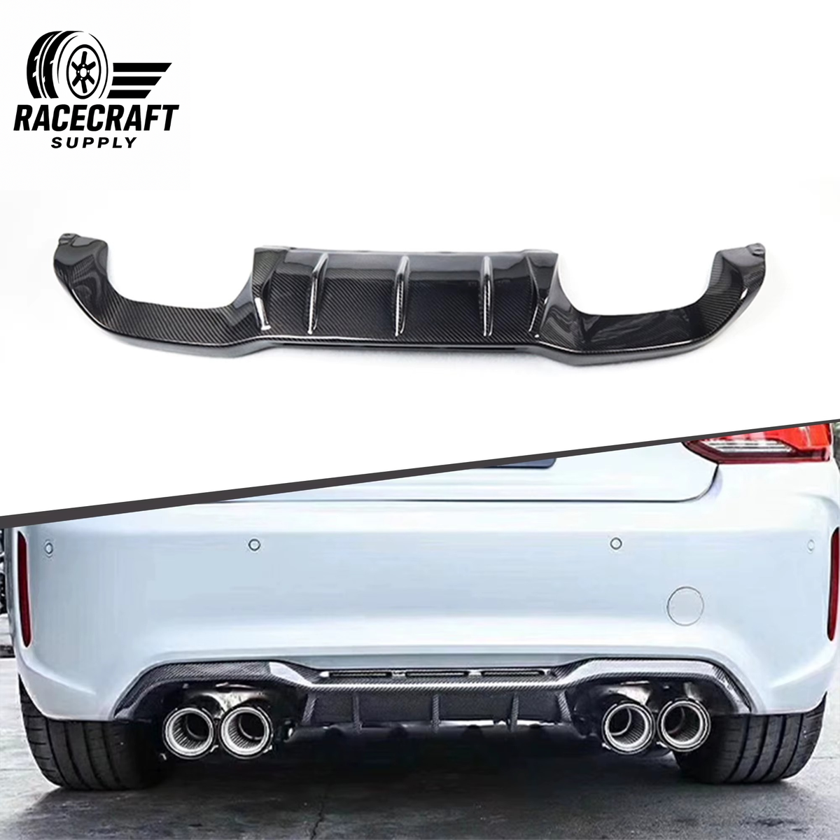 Carbon Fiber Rear Diffuser for BMW M2 F87