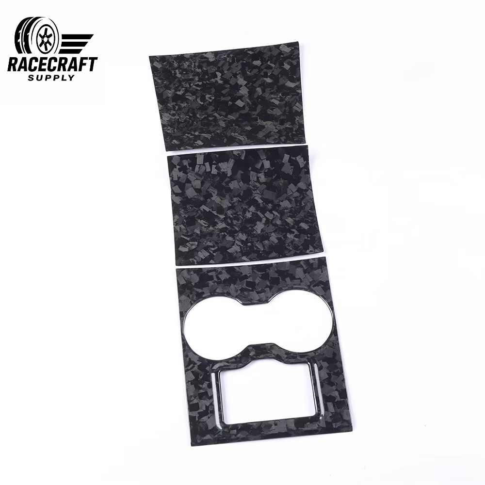 Center Console Cover 3 Pcs Dry Carbon Fiber for Tesla Model 3 & Y