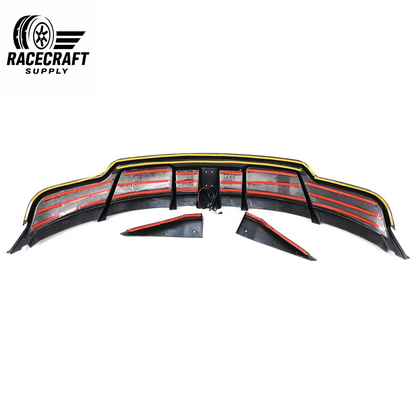 V Type carbon Rear Diffuser for Tesla Model 3 With LED Light