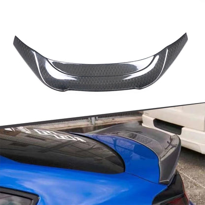 Becquet arrière en carbone de type V pour Toyota GR86 / Subaru BRZ, motif nid d'abeille