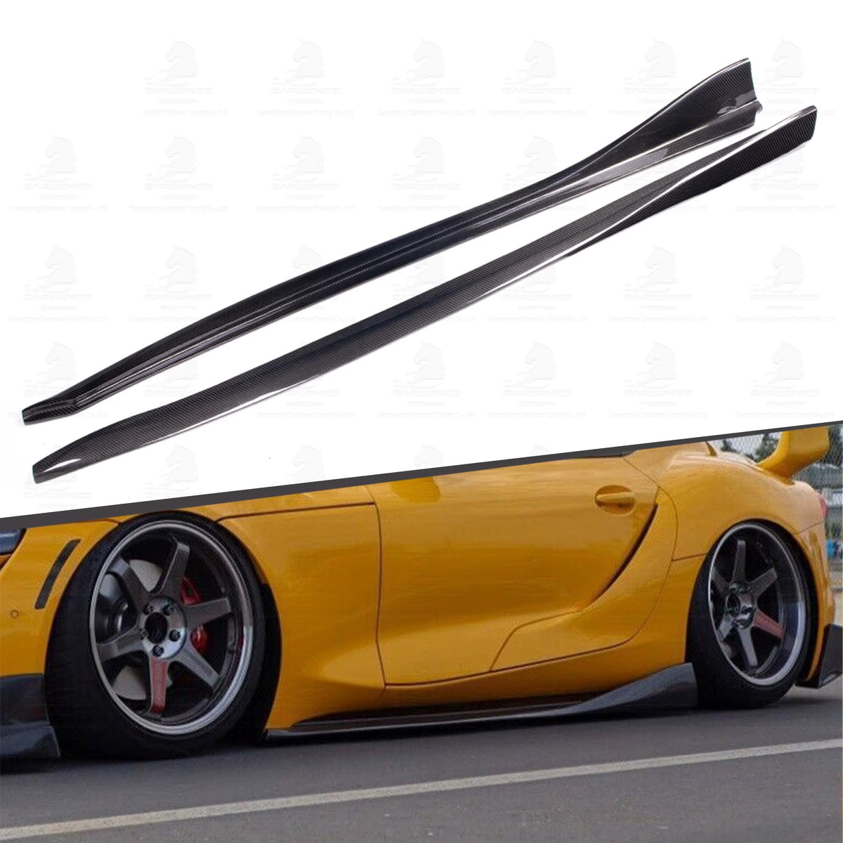 CARBON FIBER Vari STYLE SIDE SKIRTS for TOYOTA SUPRA A90 A91